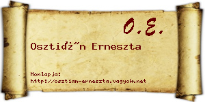 Osztián Erneszta névjegykártya